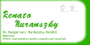 renato muranszky business card